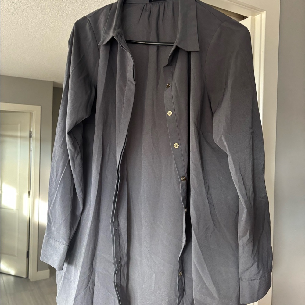BCBGMaxAzria Gray Trench Coat